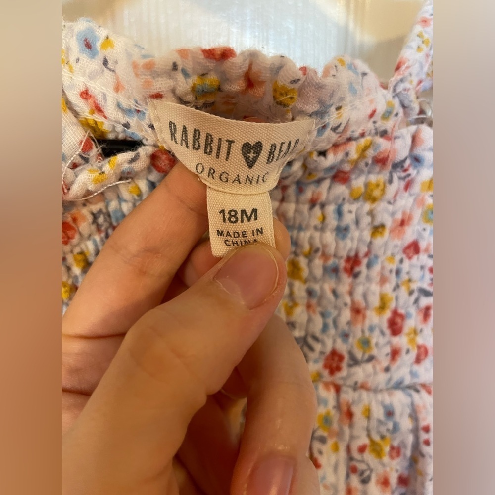 Rabbit + Bear Floral Scrunch Dress 18M - Picture 2 of 3